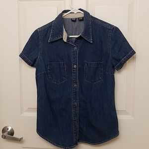 Gap short sleeve denim shirt